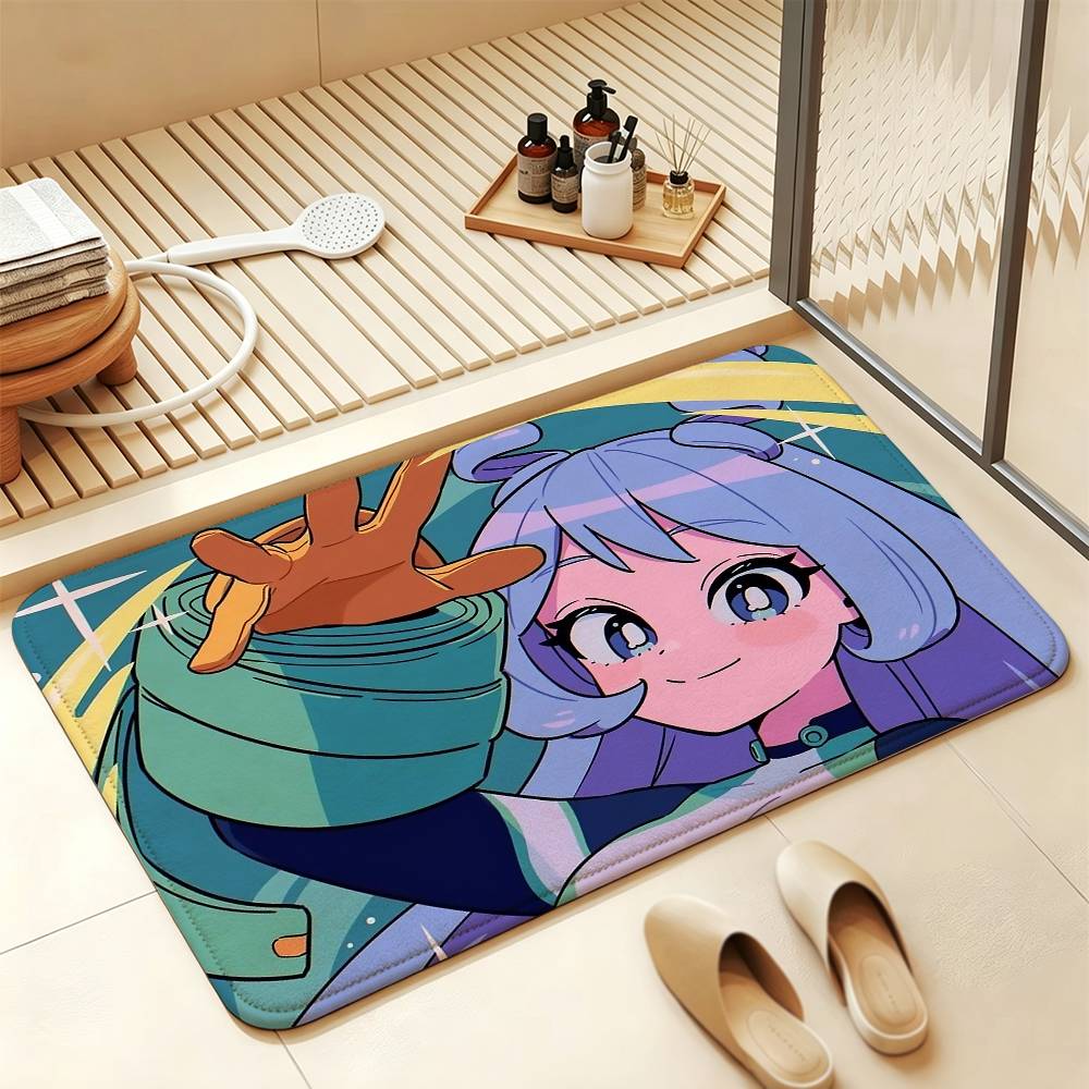 N-Nejire My Hero A-Academia Soft Comfortable Short Plush Rug Carpet mat Anti‑Slip Floor Mat Machine Washable Home Decor