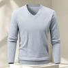 Men S Solid Color V Neck Pullover Sweater Casual Inner Wear For Winter