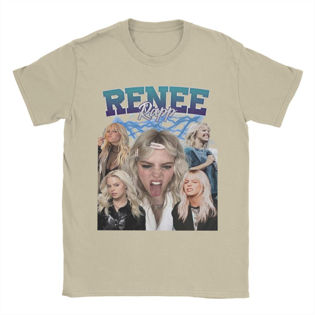 Renee Rapp Retro Style T Shirt Unisex s Cotton Humor TShirts Crew Neck Tees Short Sleeve Tops Plus Size
