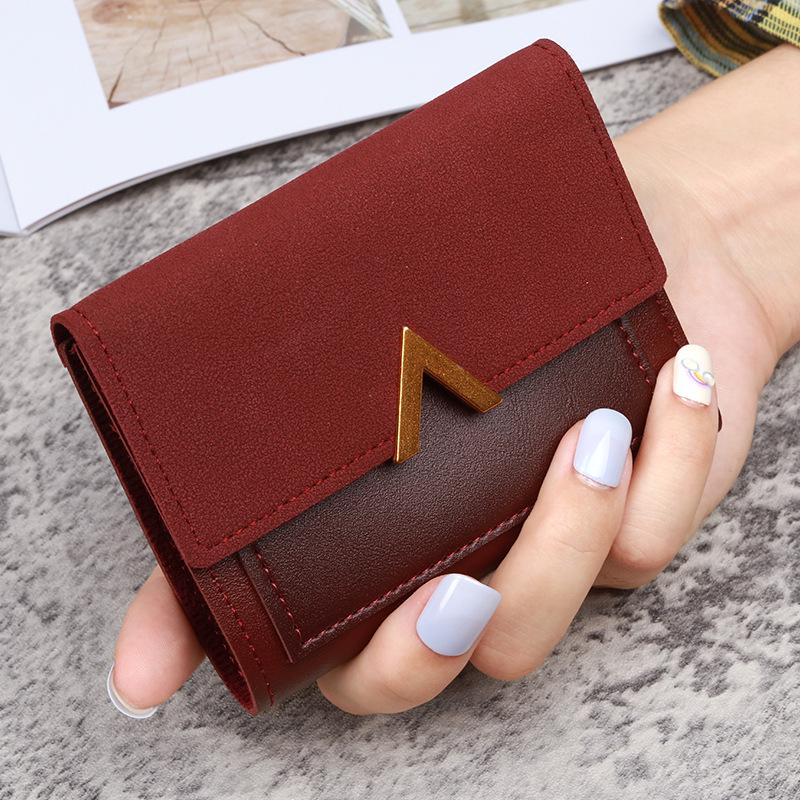 Korean-Style Vintage PU Leather Women's Short Wallet and Card Holder