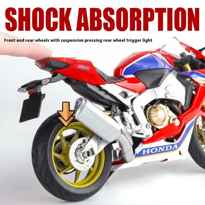 New 1/9 Honda CBR1000RR Alloy Die Cast Motorcycle Model Vehicle Collection Sound and Light Off Road Autocycle Toys Car