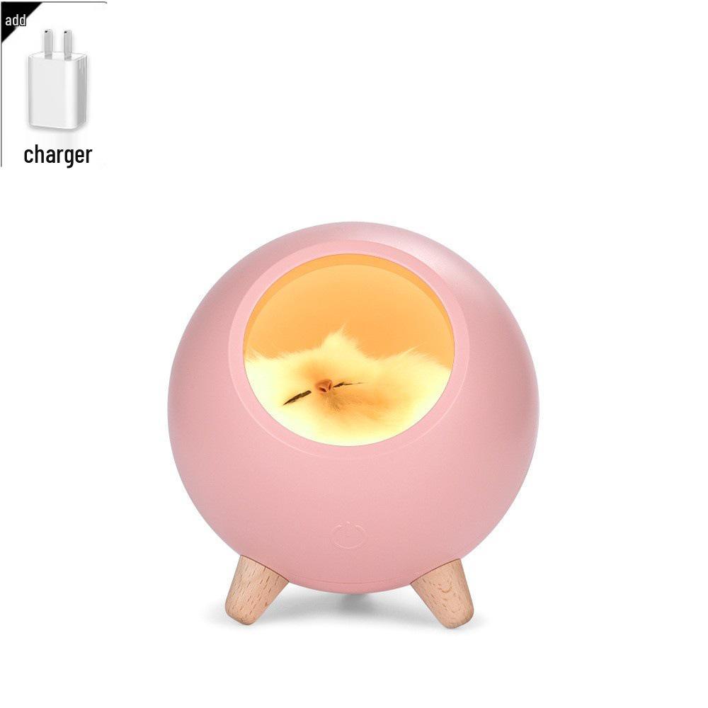 Kreatives Katze Atmosphäre Nachtlicht - USB Wiederaufladbar, Kinder Touch Nachttischlampe