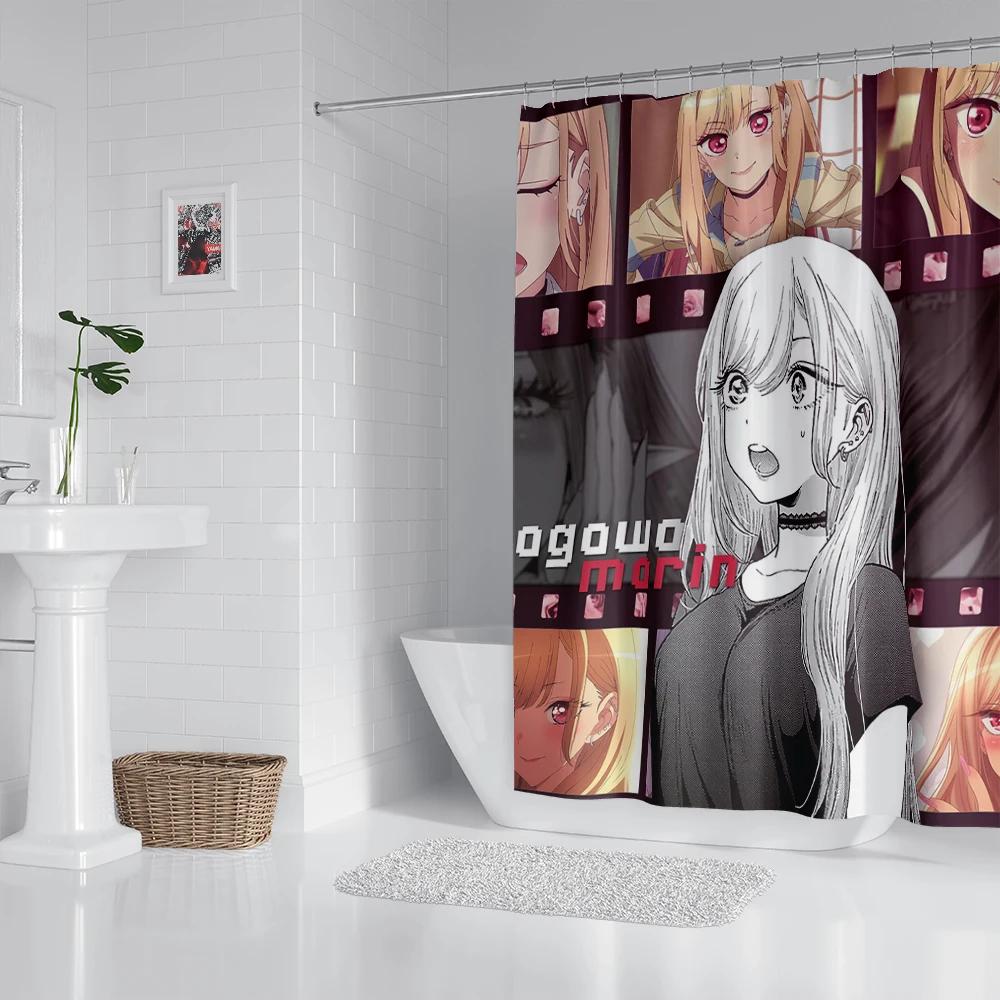 Anime Shower Curtain With Hook Bathroom Curtain Bathroom Decor Anime Decor  Curtain