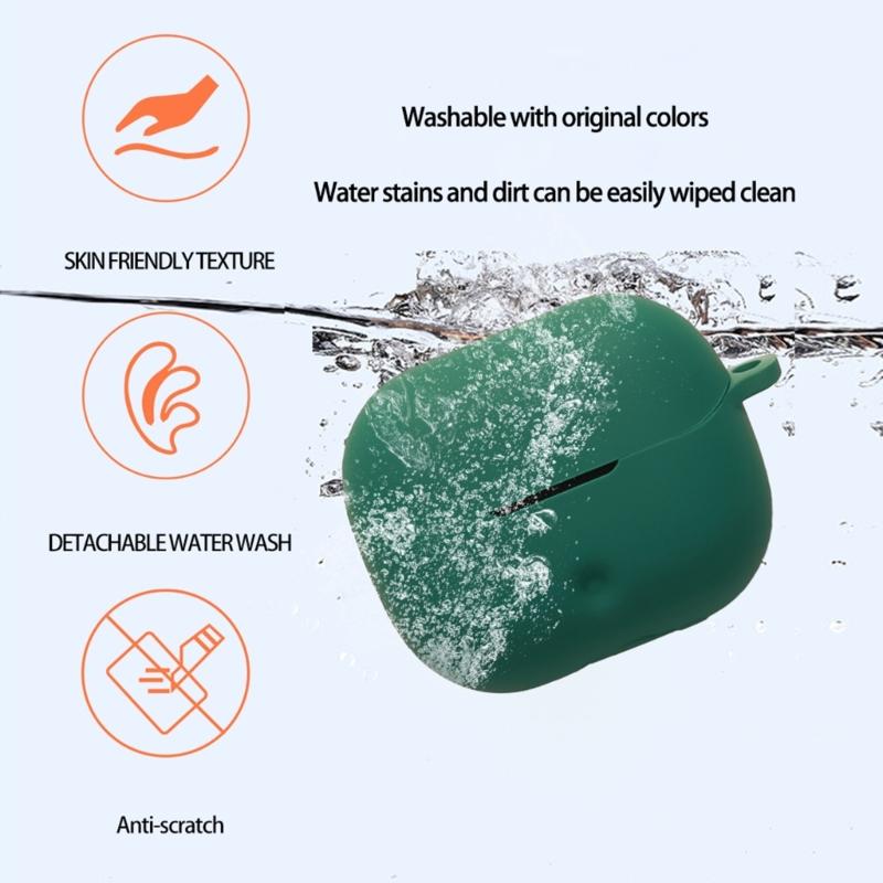 Soft Silicone Case Cover for Dedicated Earphone Case Secure Grip Easy Access Scratches Resistant Housing Skin