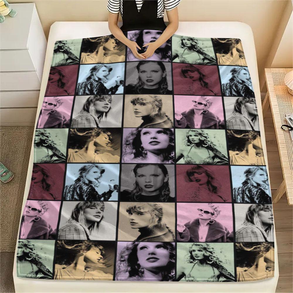 Taylor Swift printing Flannel Blanket Bedroom Sofa Camping Warm blanket Gifts for family and friends-MJ002