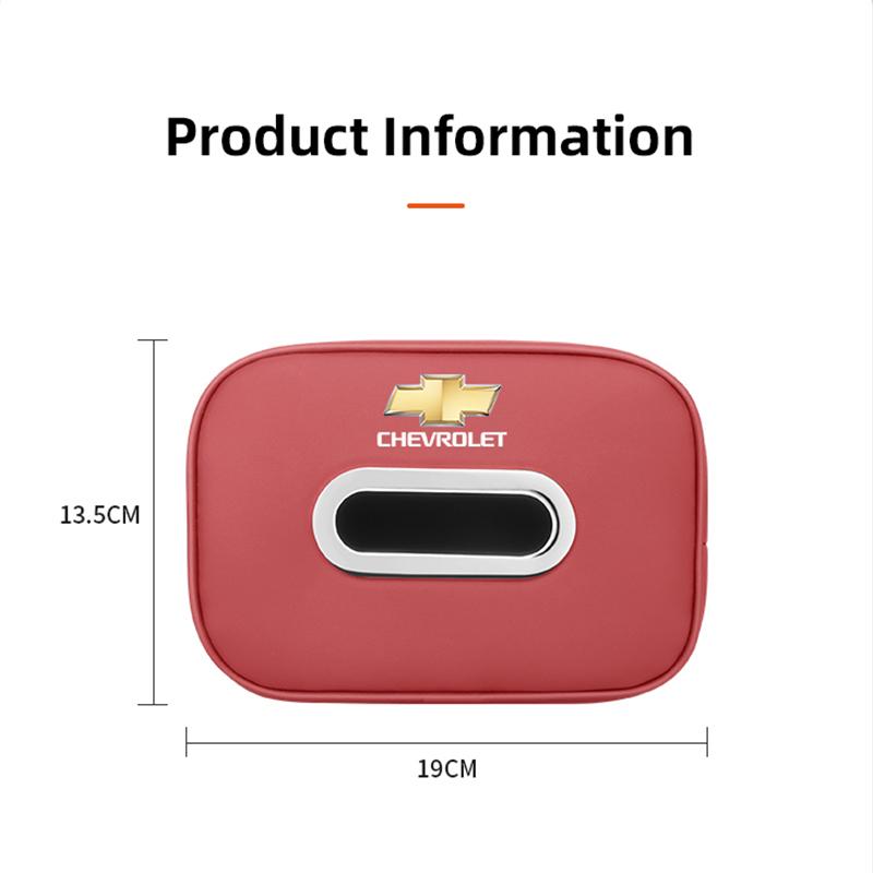 Car Tissue Box Quality Leather Auto Paper Towel Storage Bag For Chevrolet Cruze Malibu Colorado Suburban Equinox Blazer Trax