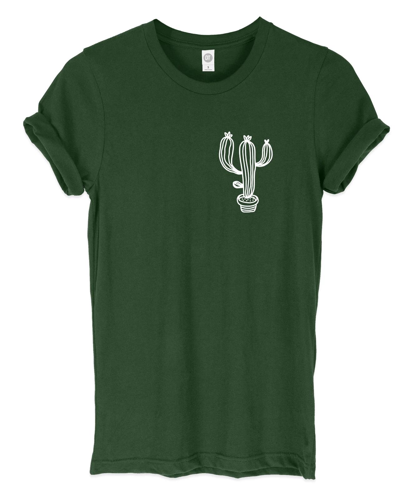 Cactus Breast Print Mens Womans Funny Unisex Pocket Print T-Shirt L
