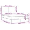 Ottoman Bed with Mattress & LEDs Pink 140x200 Cm Velvet