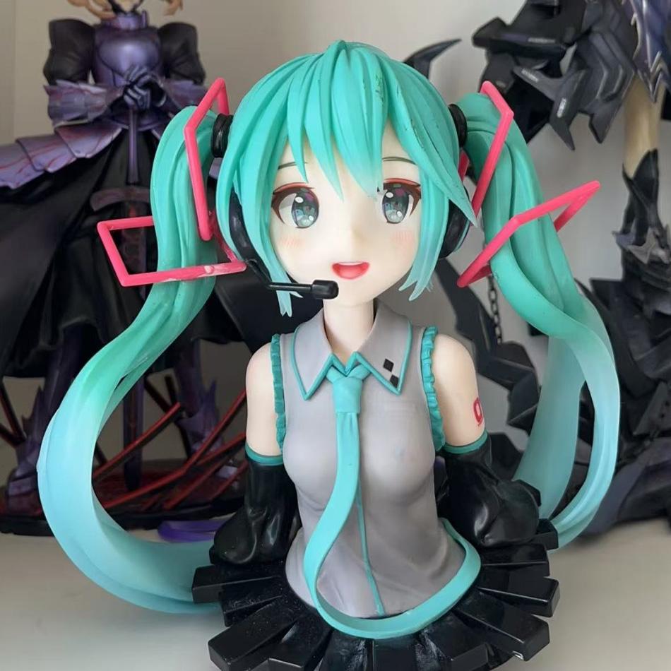 Anime Vocaloid Hatsune Miku Bust Statue Figure - Cute Half Body Model Collectible Figurine Gift for Fans In Stock