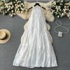 Off-the-Shoulder Retro Summer New Arrival Sexy Beach Dress Halterneck