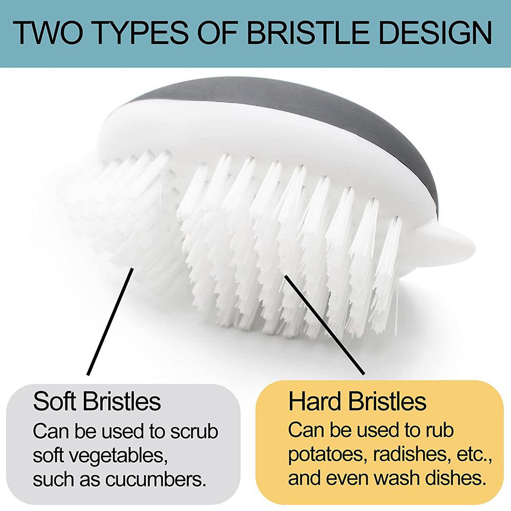 2Pcs Vegetable Brush Vegetable Brush Scrubber for Food with Dots Remover