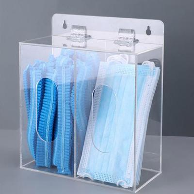 1/2/3 Grids Acrylic Glove Holder Transparent Dustproof Glove Storage Box with Lid Space Saving Mask Dispenser for Home