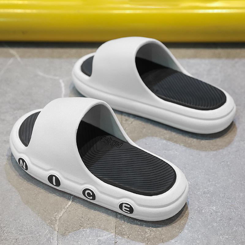 Hausschuhe Herren Hausschuhe Flache Sandalen Schuhe für Männer Verschleißfest Indoor und Outdoor Strand Dicke Sohle Weich Bequem