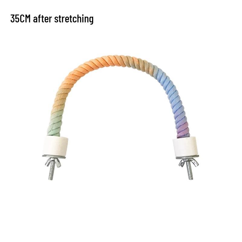 

Красовые хлопковые качели для попугая и веревочная лестница для лазания – Прочный, гибкий и вращающийся аксессуар для птичьей клетки.