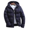 Winter Men Jacket Hooded Slim Fit Long Sleeve Drawstring Pockets Windbreaker for Daily Wear