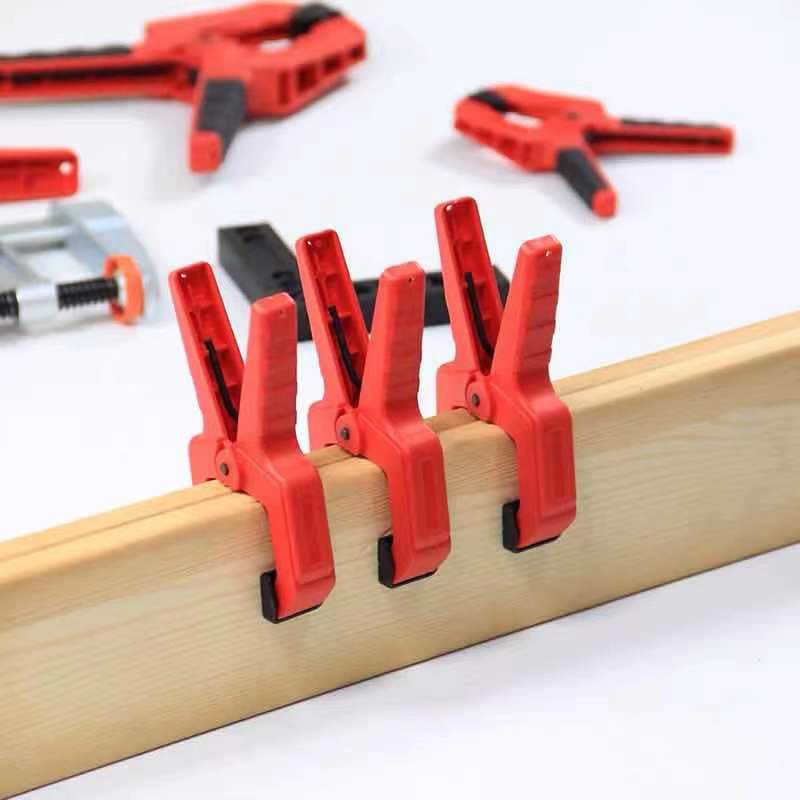 Heavy Duty Woodworking Spring Clamp 2/3/4 Inch Plastic Nylon Grip Strong A Type Carpenter Clip Tool Gripper for Wood Clamping