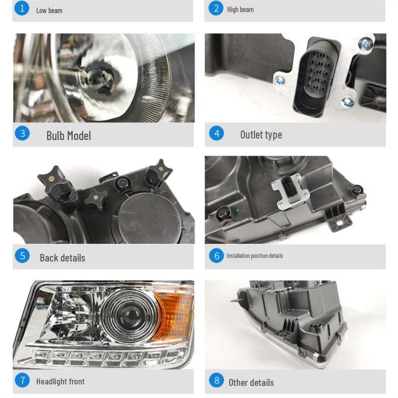 High-Quality All-LED Headlight for Dayun N6N9 Trucks - Super Bright N8E Front Assembly Modification