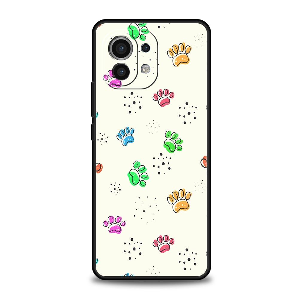 Cute Cat Dog Paw Love Phone Case For Xiaomi 14 13T 12T Pro 12 13 11 Ultra Mi Note 10 Lite 10T 5G 11X Pro 11T 11i 9T Soft Cover