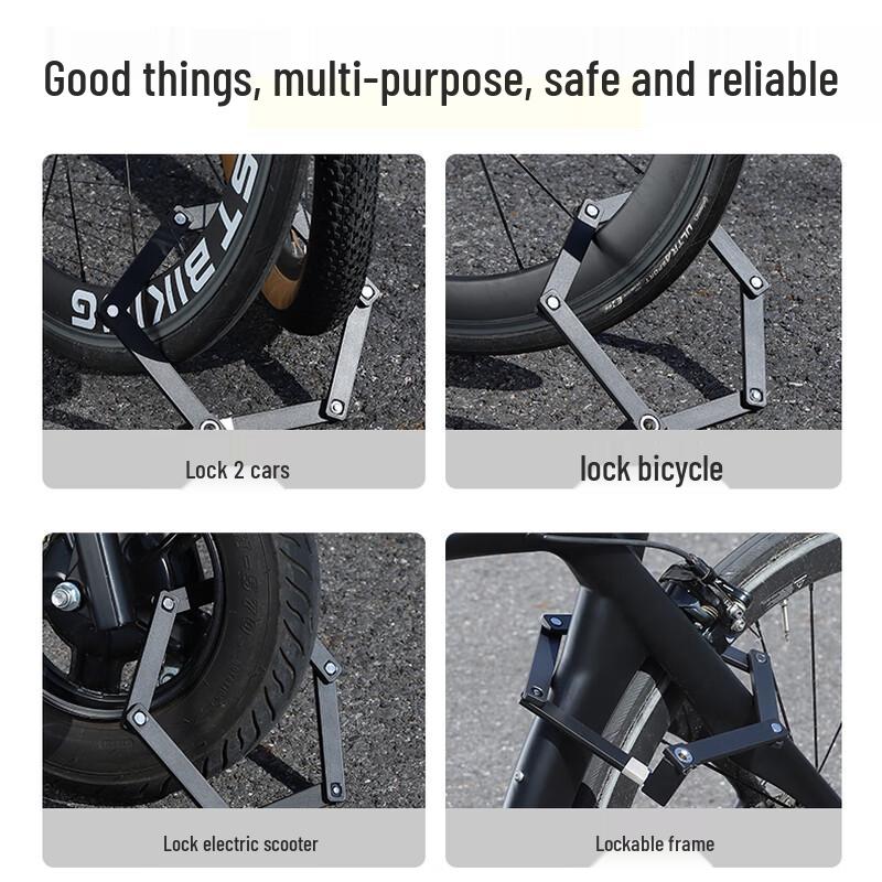 WEST BIKING Anti-theft Portable Folding Bicycle Lock