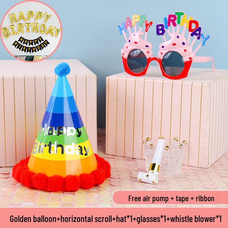 Funny Birthday Party Glasses & Baby Hats - Perfect Photo Props & Cake Decoration