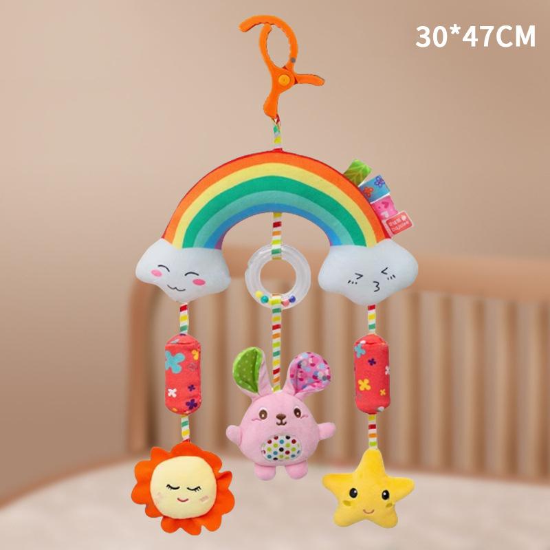 Baby Wind Chime Trolley Hanging Accessory Rattle Toy Bed Bell Safety Seat Hanging Accessories for Infants 0-1 Year Old