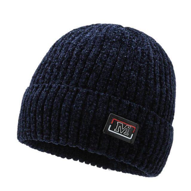 New Winter Cold Cotton Outdoor Ear Protection Fashion Chenille Warm Beanies Knitted Hat for Women and Men