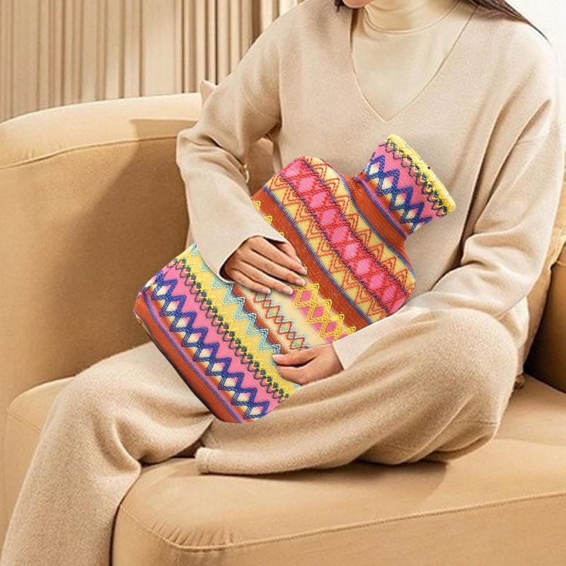 Hot Water Bottle with Soft Cover for Shoulder Back Legs Waist Cold Use 2L Neck Water Bag Winter Warm Bed Gift For Women