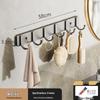 Punch-Free Space Aluminum Wall-Mounted Coat and Hat Hook Hanger for Bathroom