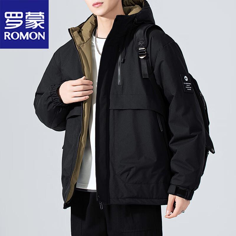ROMON Men's Hooded Thickened Winter Padded Jacket