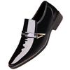 Jarné Nové Pánske Kožené Topánky Lesklá Koža Business Casual Nazúvacie Mokasíny Kaderník Trendy Topánky