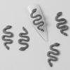 Yousheng 10Pcs/Set Nail Ornament DIY Jewelry Glitter Minimalist Snake Artistic Novelty Nail Jewelry for Women