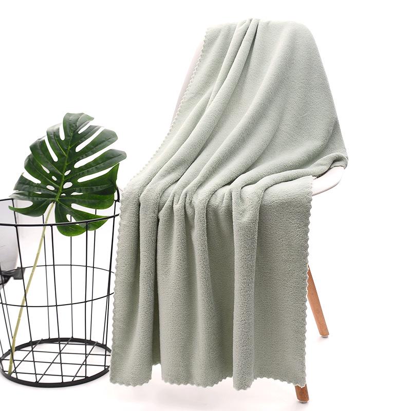Coral Fleece Oversized Quick-Drying Absorbent Bath Towel - Customizable Logo, Ideal for Gifts