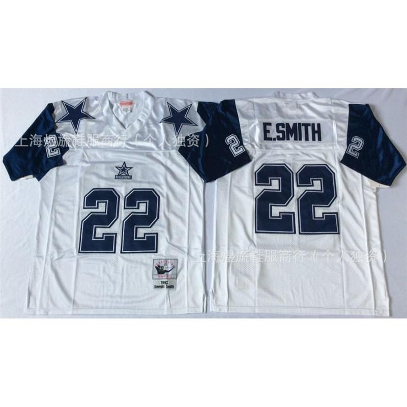 Jersey Retro NFL Dallas Cowboys 21 22 Bordado Throwback Uniforme de Fútbol para Hombre Ropa Deportiva para Aficionados