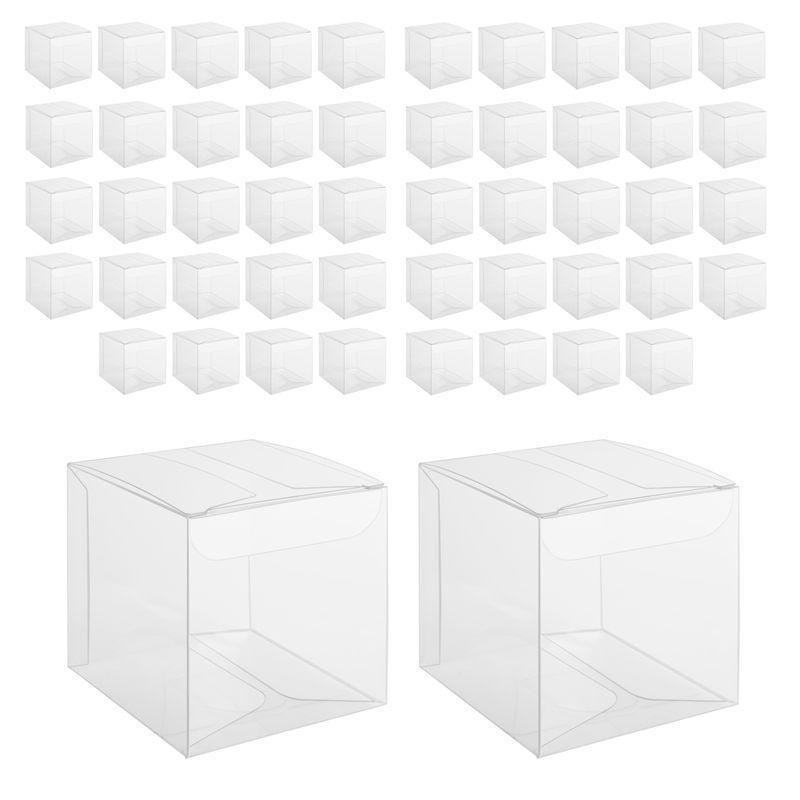 Aug. 50Pcs Clear Plastic Boxes For Gifts Pvc Packing Box Gift Packaging Transparent Candy Box Wedding Gift Boxes Party Favors