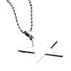 Stainless Steel Titanium Steel Star Pendant Necklace Women'S Hip Hop Cool Bead Chain Choke Fashion Jewelry