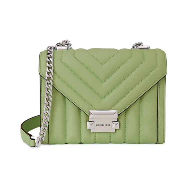 

New MICHAEL KORS MICHAEL KORS Luggage Collection Sheepskin Shoulder Bag, Crossbody Bag Small Women s Fruit Green 30F8TXIL1T-378 20.1*8.1*14.0CM