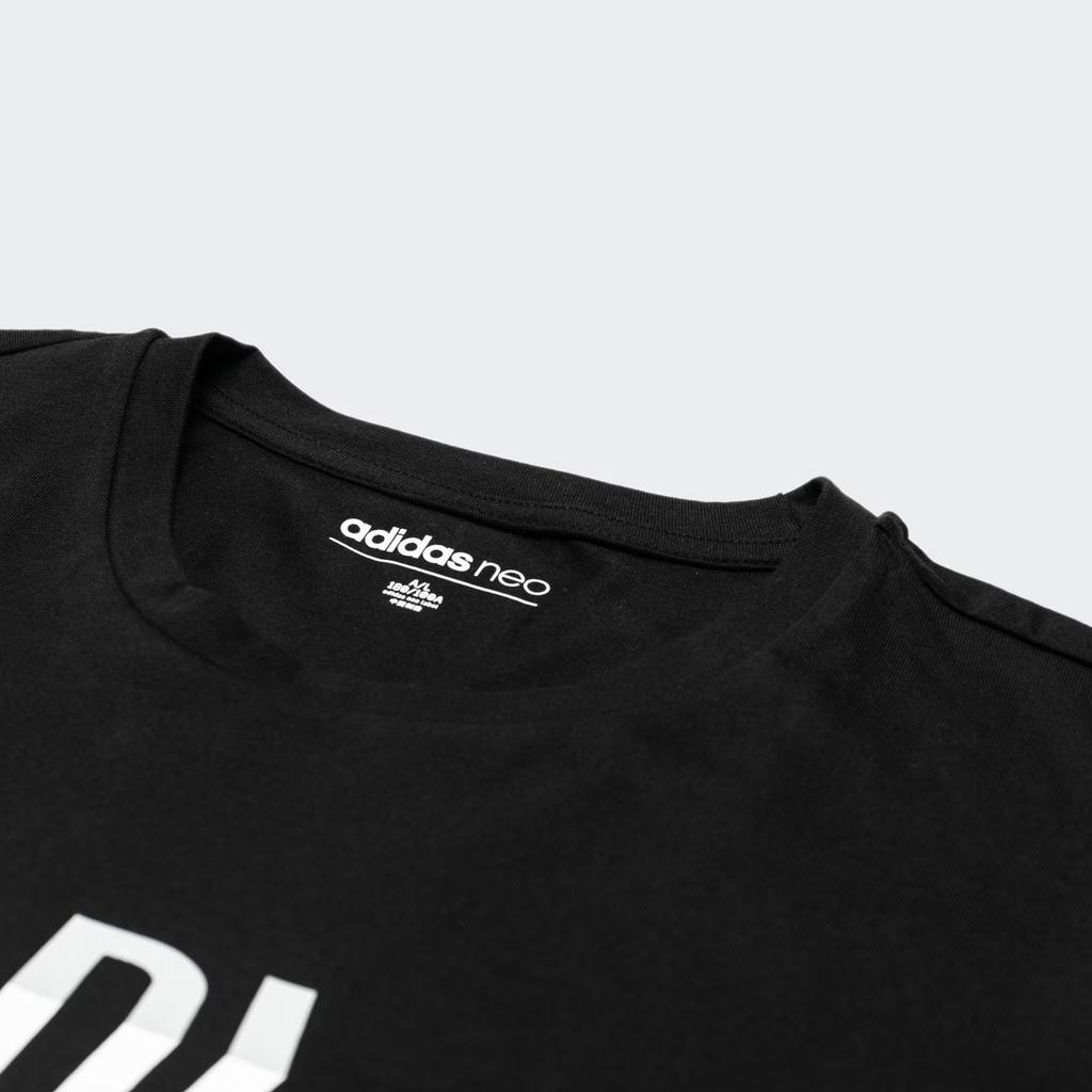 adidas Neo T Shirts Men's Black Crew Neck Moderate Straight Fit DW8228
