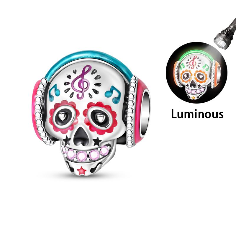 Original Copper Color Fashion Halloween Series Luminous Skull Elf Pumpkin Charms Beads Fit Qikaola Bracelets Diy Jewelry