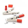 10pcs Plastic Handle Test Probe Metal Alligator Clips Connector Connect Socket Plug for Battery