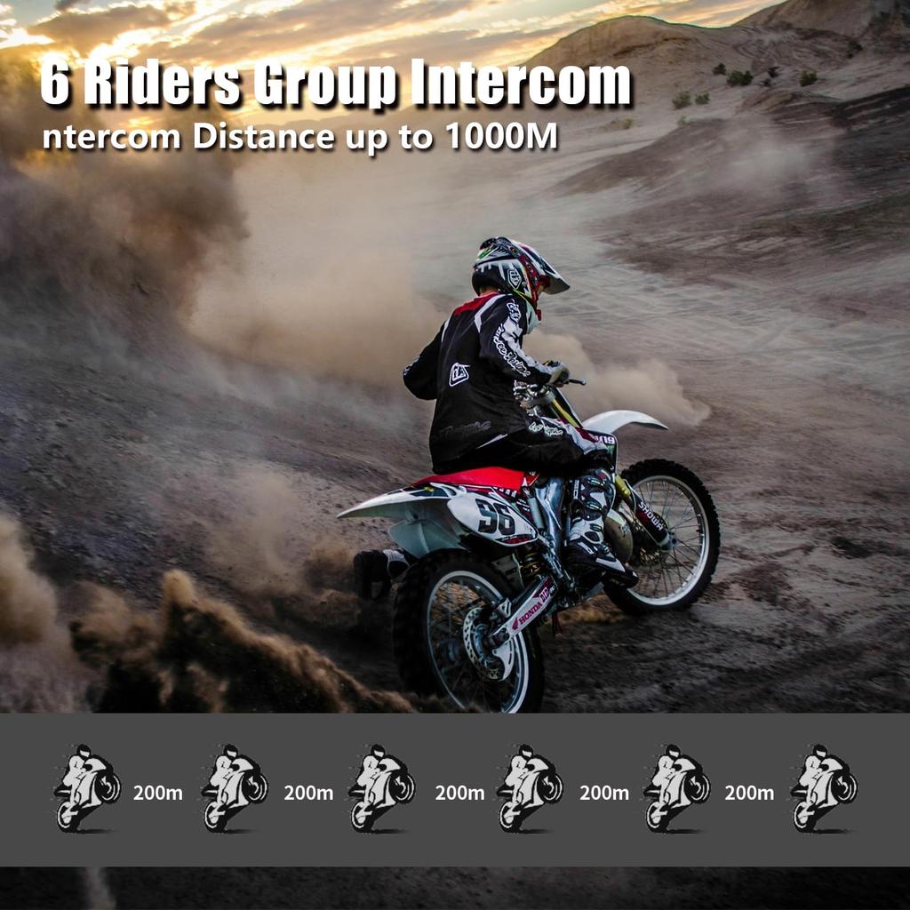 FreedConn T-Max Pro Earphones, Helmet Speaker, Strong Compatibility, Bluetooth 5.0, Headset, Siri/S-voice Command for