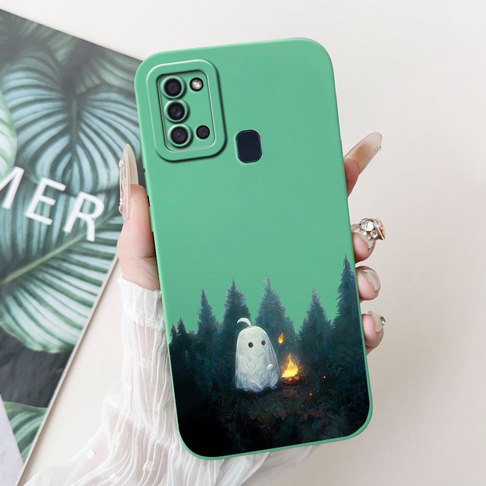 For Samsung Galaxy A21s Cute Panda Rabbit Cartoon Soft Silicone Case For Samsung A21S SM-A217F Camera Protective Phone Cases