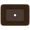 VidaXL Lavabo de Luxe Vasque à Poser de Toilette Lave-mains de Salle de Bain Salle Cosmétique Rectangulaire Marron Foncé Mat 147050