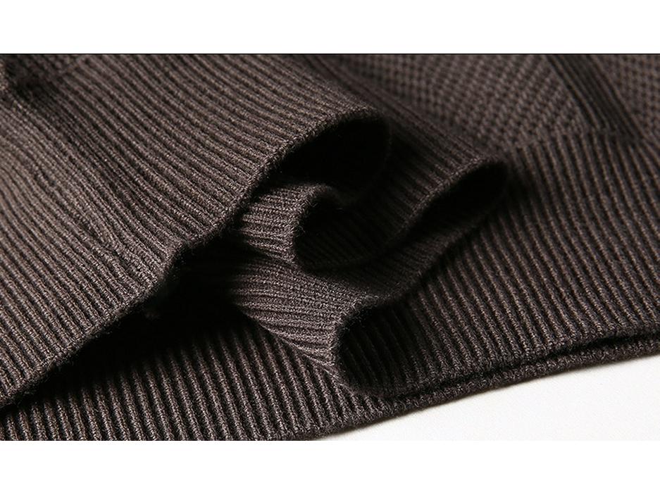 Men's Trendy Thick Jacquard Knit Sweater - Warm, Anti-Pilling, Light Luxury for Autumn/Winter