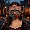 Detailed Scary Halloween Mask Mask, Realistic Rotting Zombie Costume, Breathable PU Foam Comfortable Headgear Horror Face for Haunted House