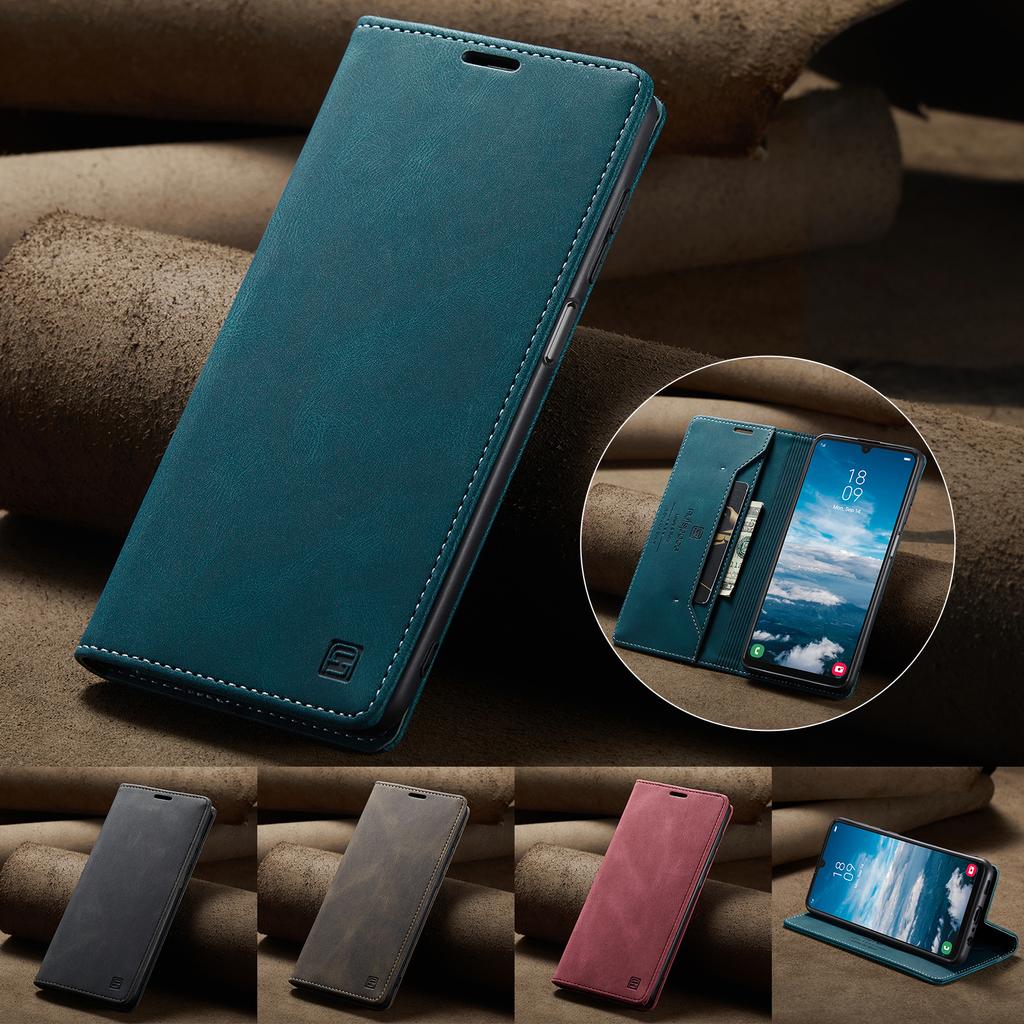 For Samsung Galaxy A25 5G (Global) (161.0 x 76.5 x 8.3mm) Wallet Case AUTSPACE A01 Leather Stand Cover with RFID Blocking Card Holder