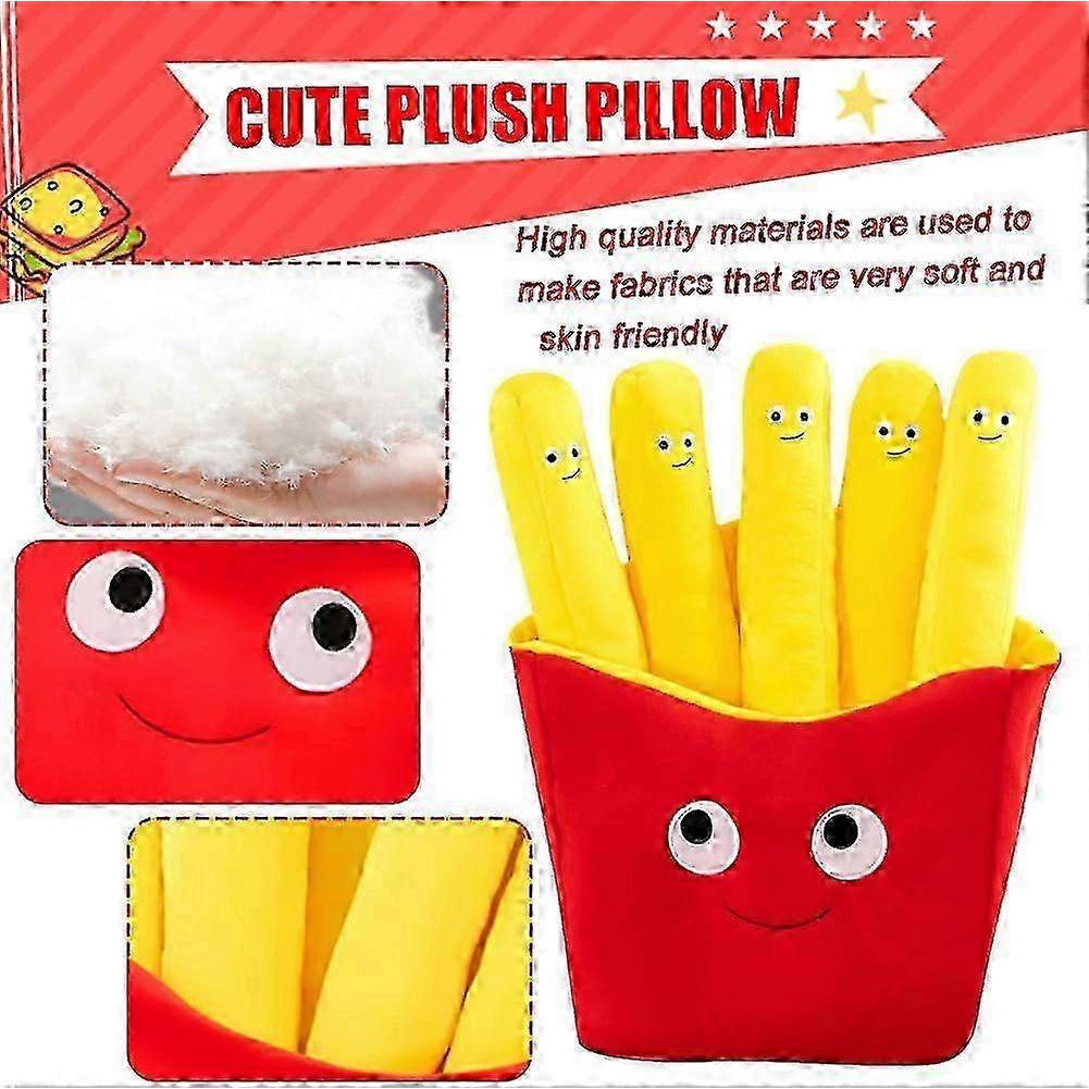 Fries Plush Doll, Fries Plush Pillow, Christmas Gift for Kids, Photography Props Home Decoration
