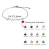 Jeshayuan New Letter Mama Bracelet with Birthstone for Women Gifts for Mother Dainty Zircon Bracelet Jewelry Gifts for New Mom