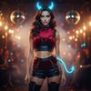 with Anti-slip Small Teeth Halloween Party Horn Headband Glowing Horn Headpiece  New Year