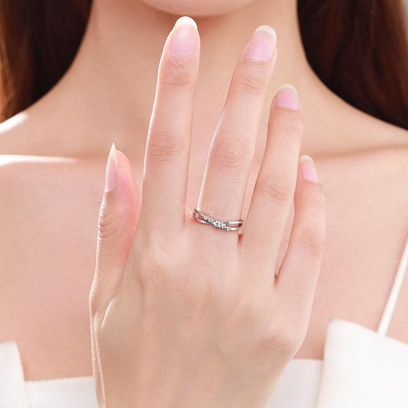 Tancise Classic 925 Sterling Silver Zircon Ring Ladies Jewelry Promesse de mariage Cadeau de fête