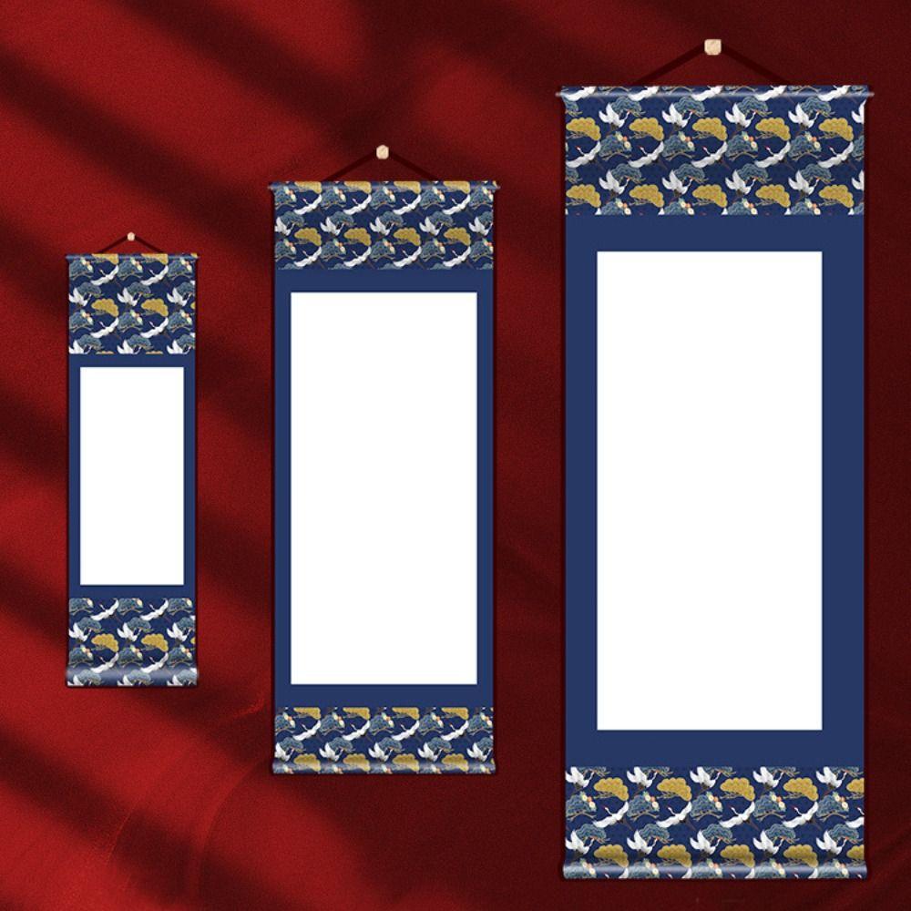 Chinese Style Vintage Rice Paper Scroll Calligraphy Paintings Mounting Scroll Art Supplies